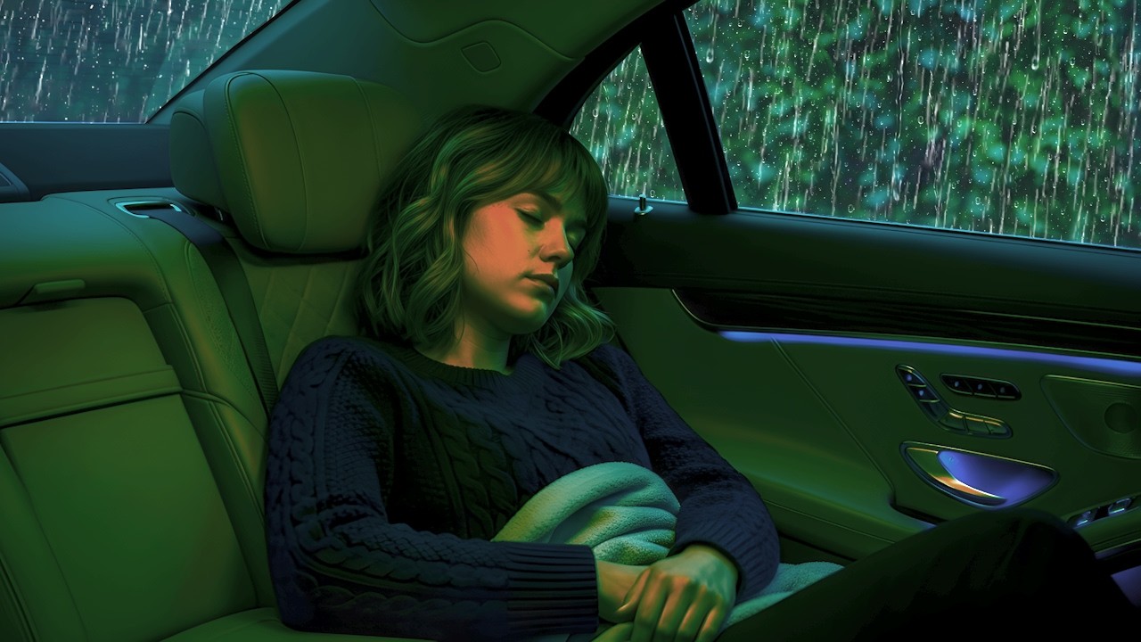 Heavy Rain in the Car | Relaxing Ambience for Deep Sleep 