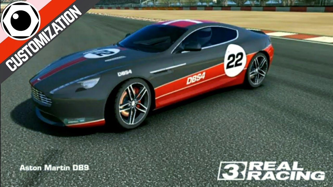 Real Racing 3 customization Aston Martin DB9.