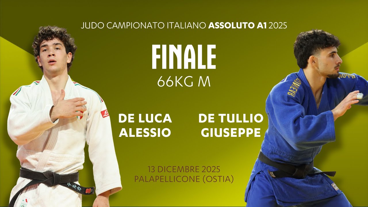 Judo 🥇 Finale 66kgM 🏆 DE LUCA Alessio 🆚 DE TULLIO Giuseppe 👉 Assoluti A1 2025