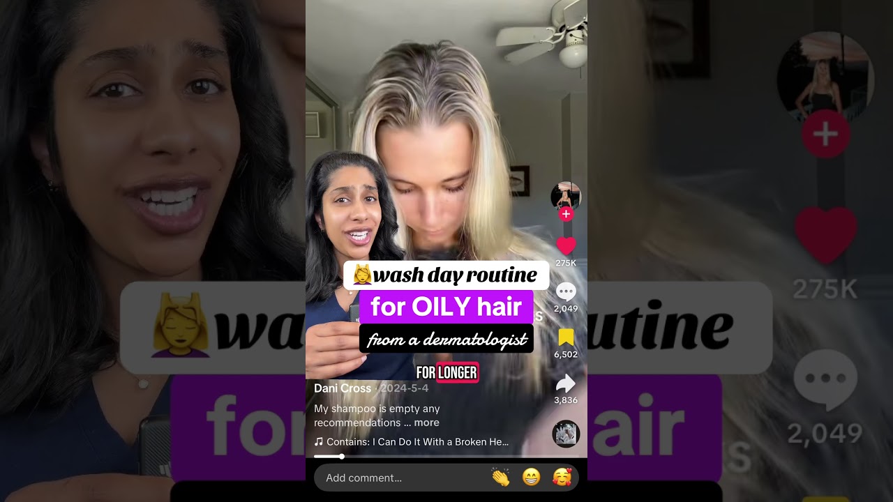 Жирные волосы или жирные корни? Этот ежедневный ритуал мытья поможет сохранить свежесть волос #жи...