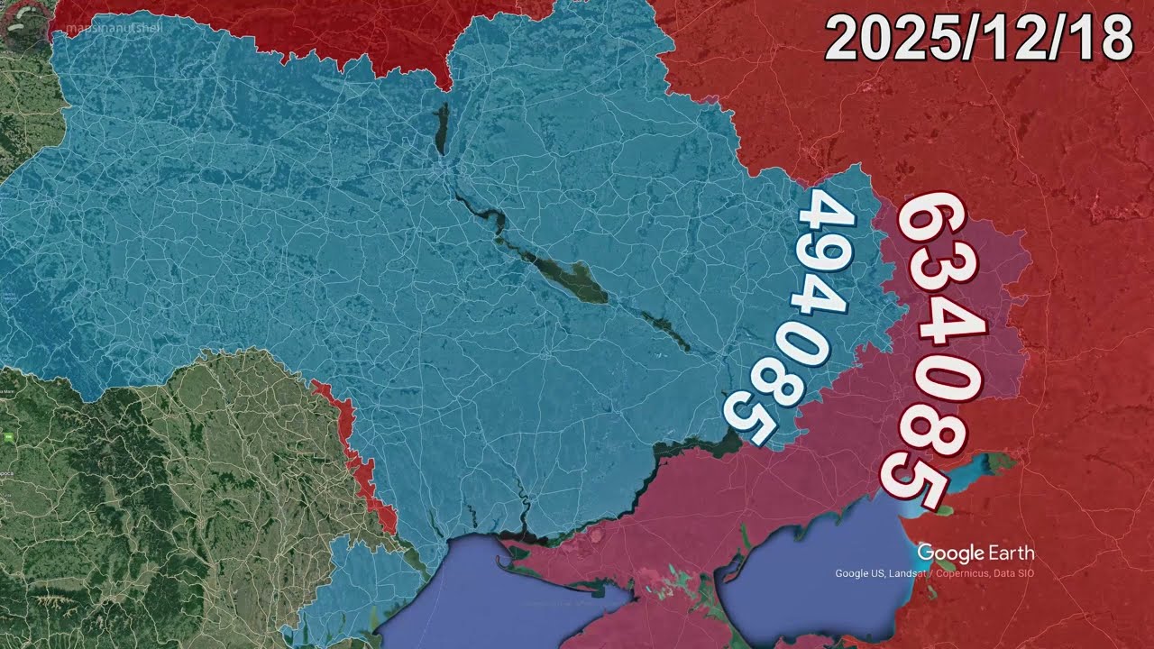 Russian Invasion of Ukraine: Every Day to March 2026 using Google Earth