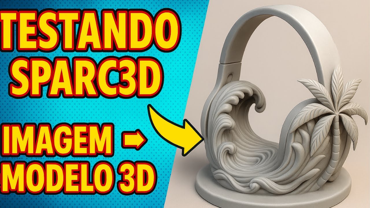 Testei a nova IA Sparc3D: transforma imagem em modelo 3D automaticamente!