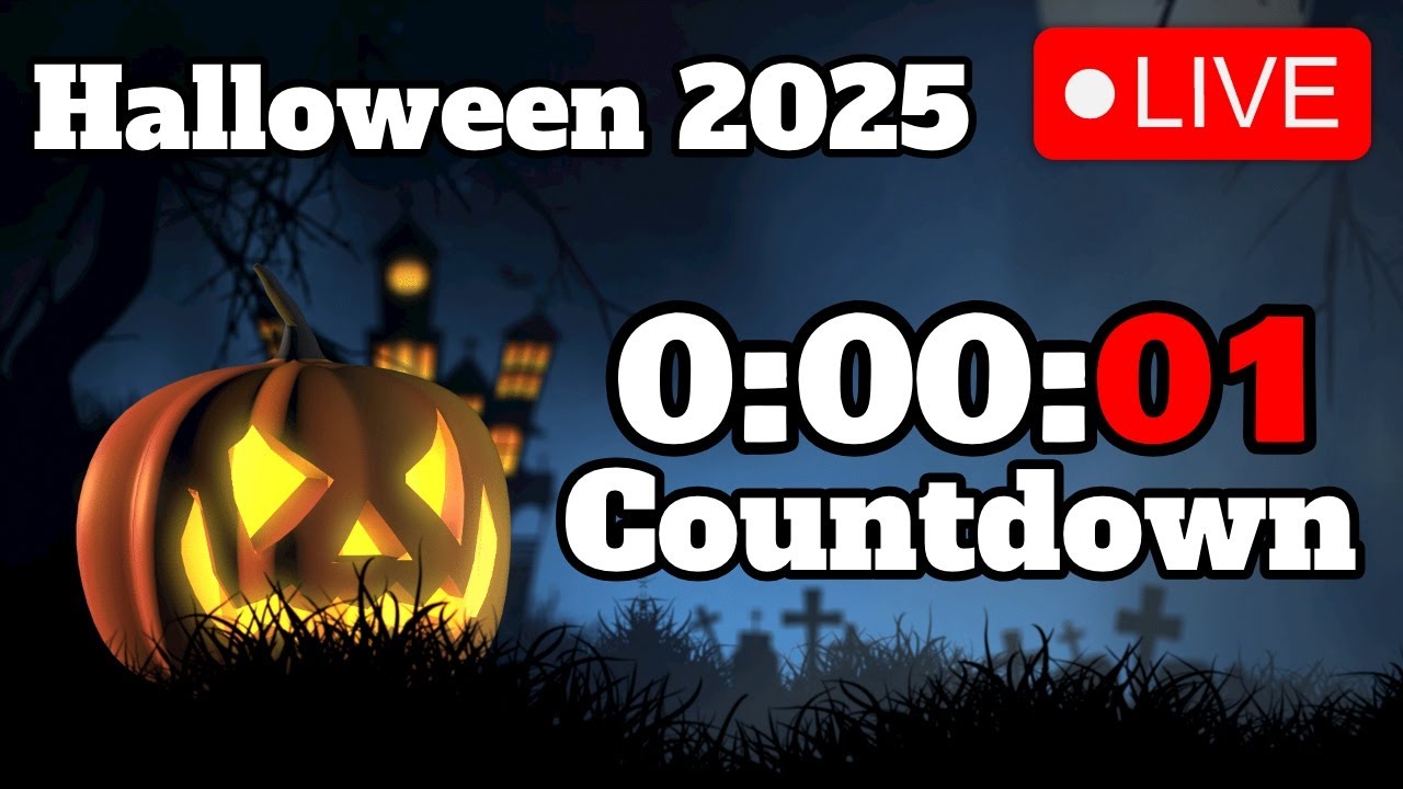 Halloween Countdown 2025 LIVE  🔴 🎃