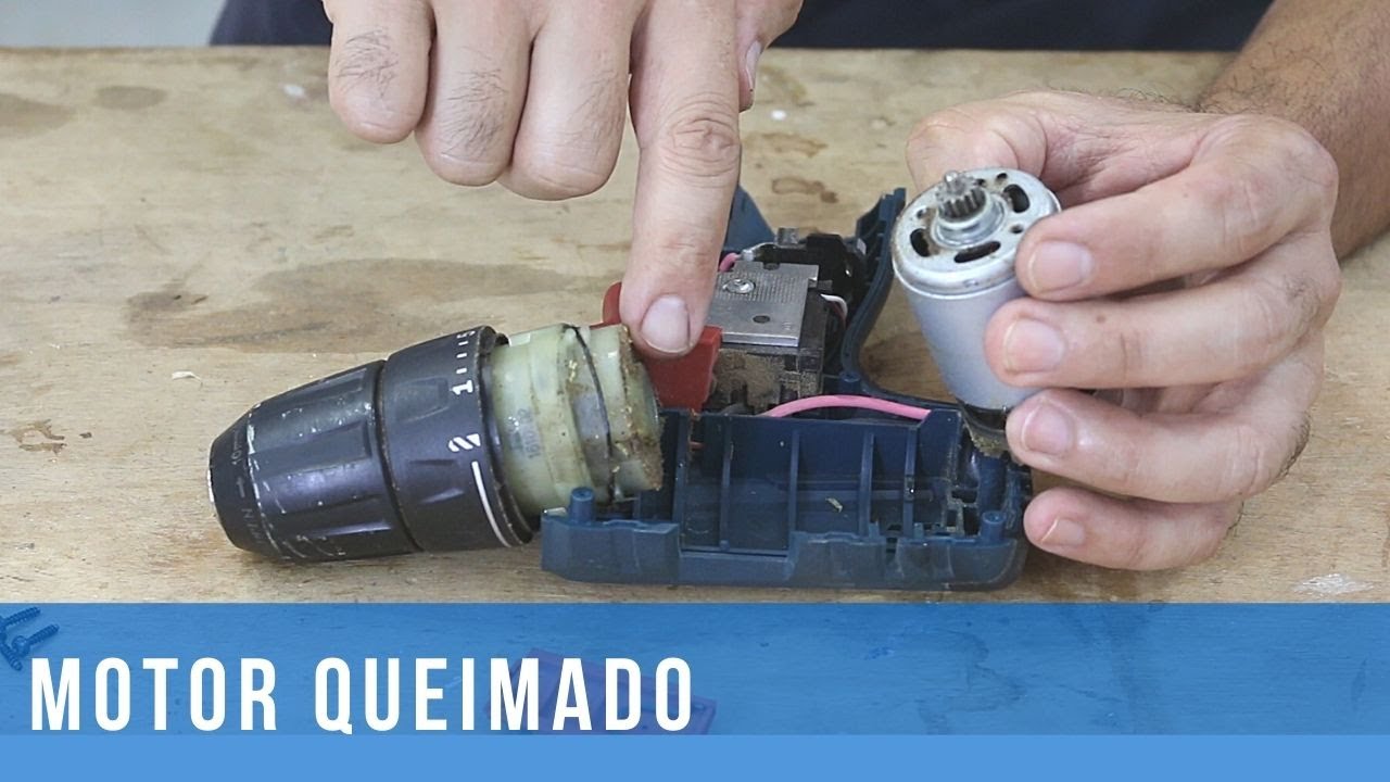 Troquei o motor de uma parafusadeira 12V - Estava queimada e voltou a funcionar