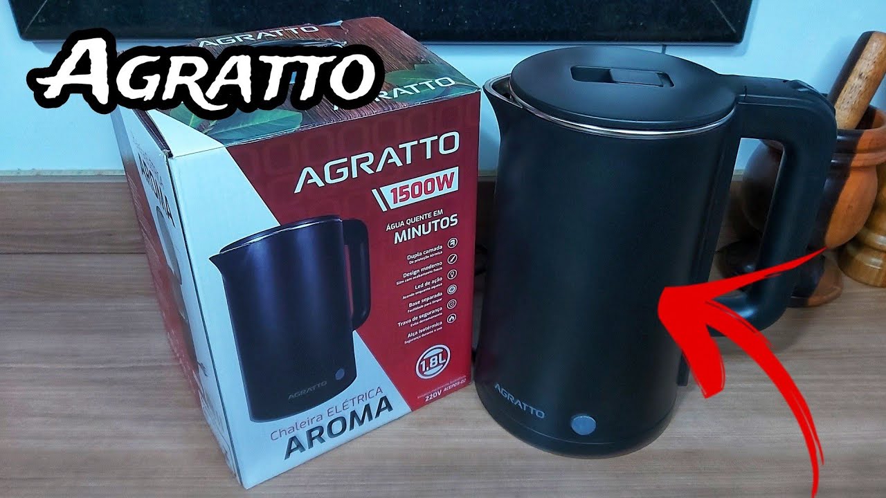 chaleira elétrica agratto modelo aroma de 1500w