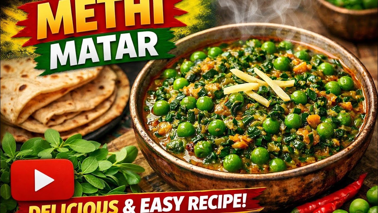 Methi Matar#MethiMatarMasala #VegGravy #IndianFood  #MethiRecipe #HomeCooking #NorthIndianFood