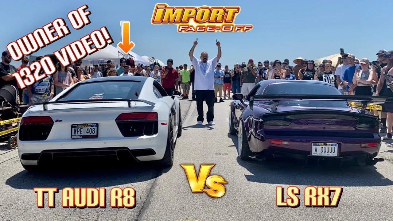 2 Step / Rev Battle IFO Iowa 2022 с TT Audi R8 против LS RX7 против Mustang против Nissan и много...