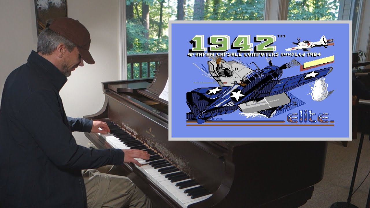 1942 C64 piano arrangement with gameplay