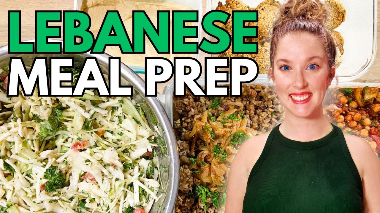 Lebanese Vegan Meal Prep! 5 Vegan Recipes, Week of Vegan Food! Free PDF