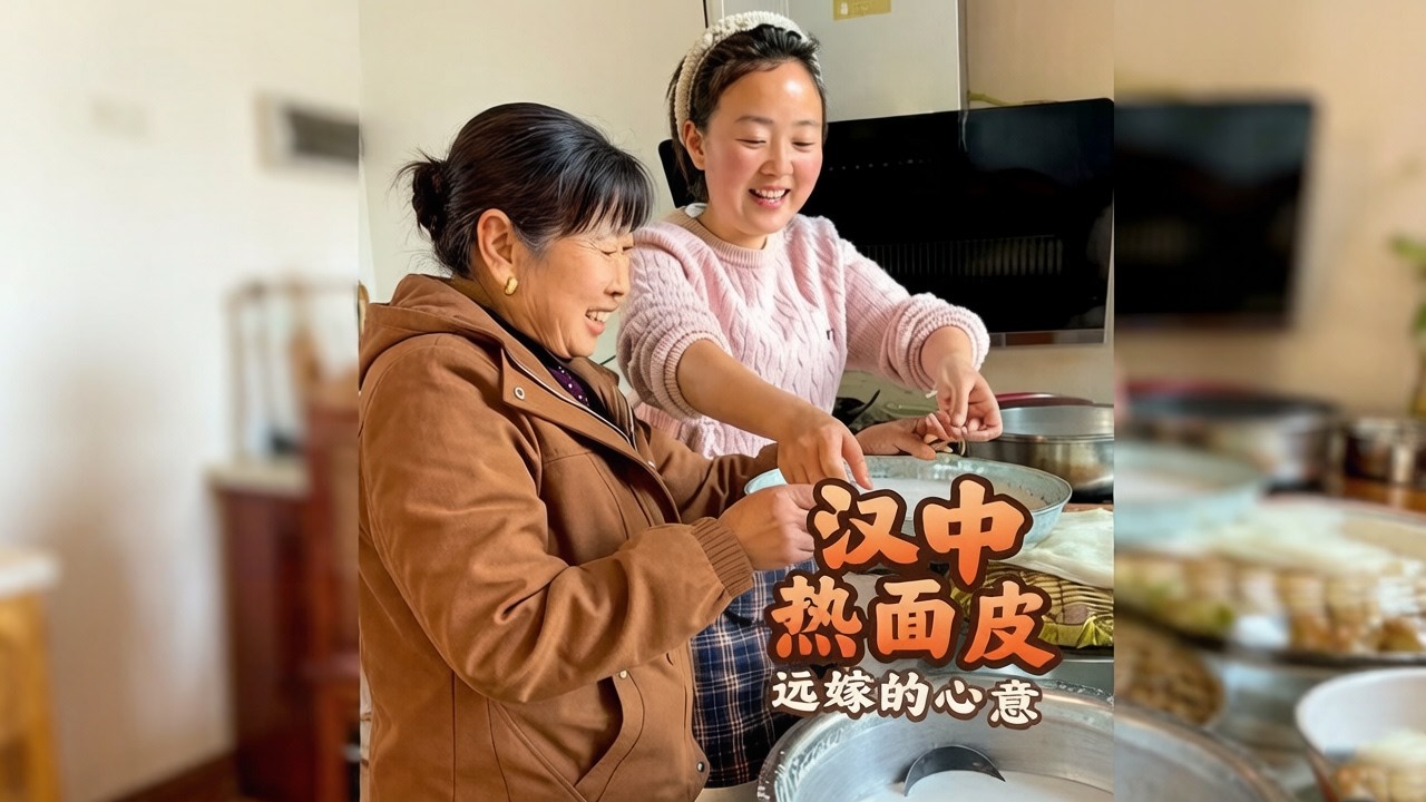 不是山珍海味，是我家乡的热面皮和菜豆腐。做给公婆吃，教婆婆做，再分给邻居，用心对待身边人，日子温柔又滚烫【静儿家】