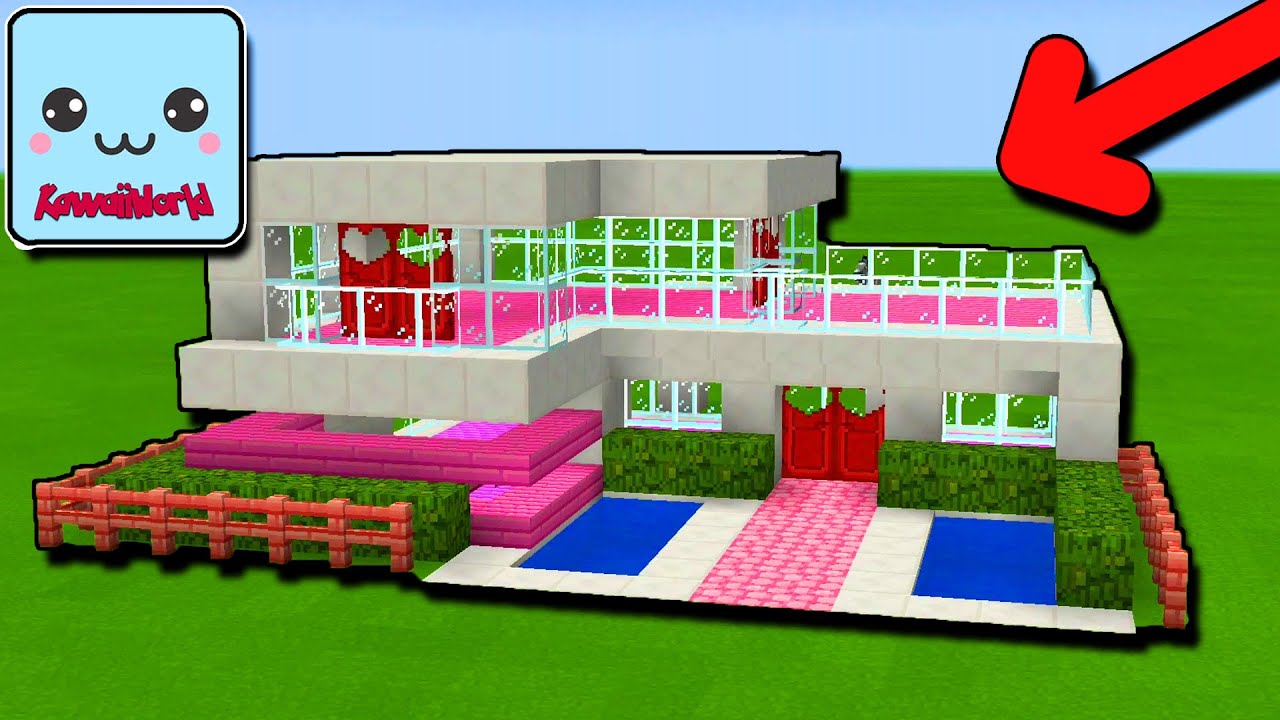 KawaiiWorld Modern House | How to Build a Modern House Tutorial in Kawaii World