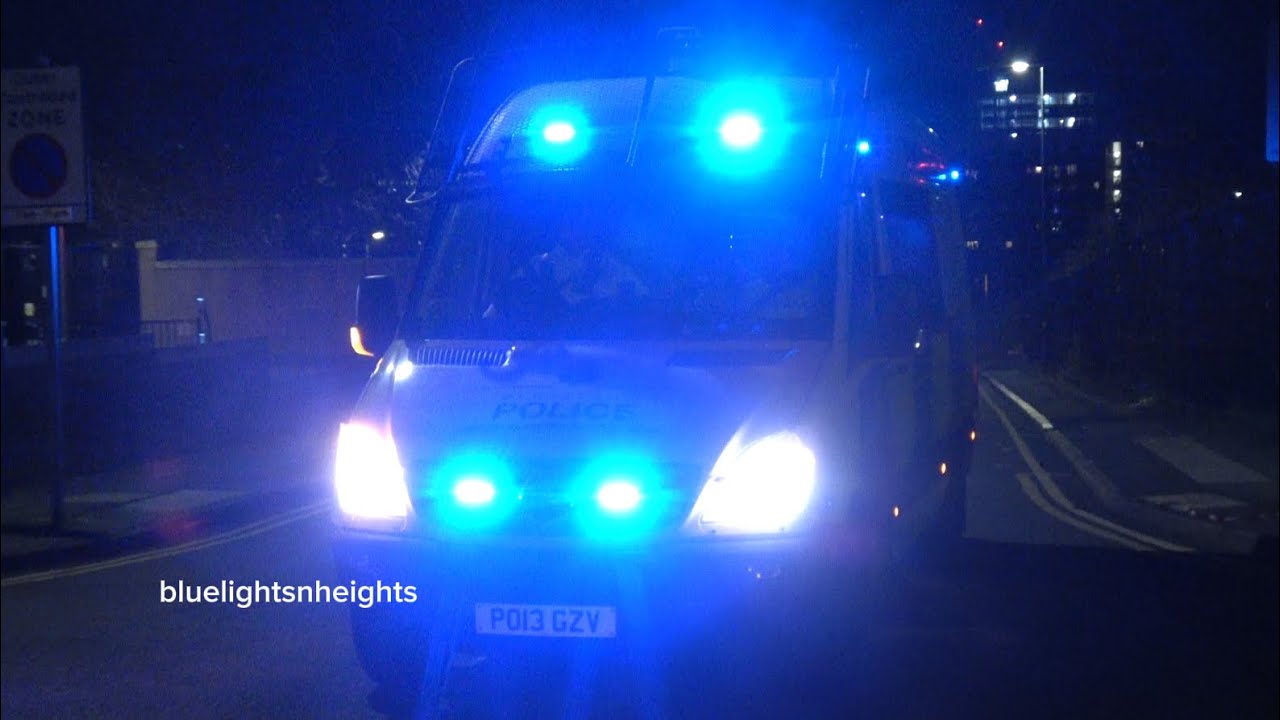 Merseyside Police Mercedes Sprinter MP51 Targeted Team Giving Blue Light Demo out of St Anne Street