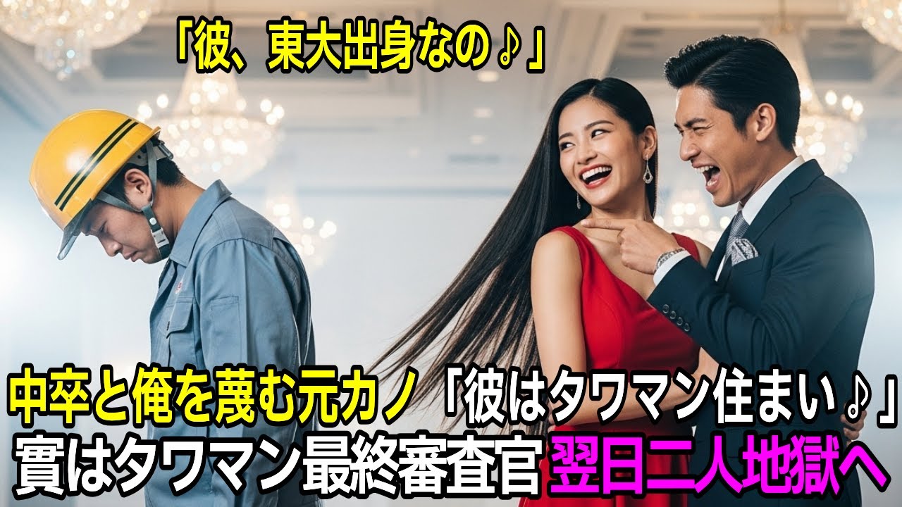 中卒の俺を見下す東大卒の元カノカップル「彼はタワマンを買うの♪」俺「そこ、買えないですよ」直後に立場逆転し絶句する結末に