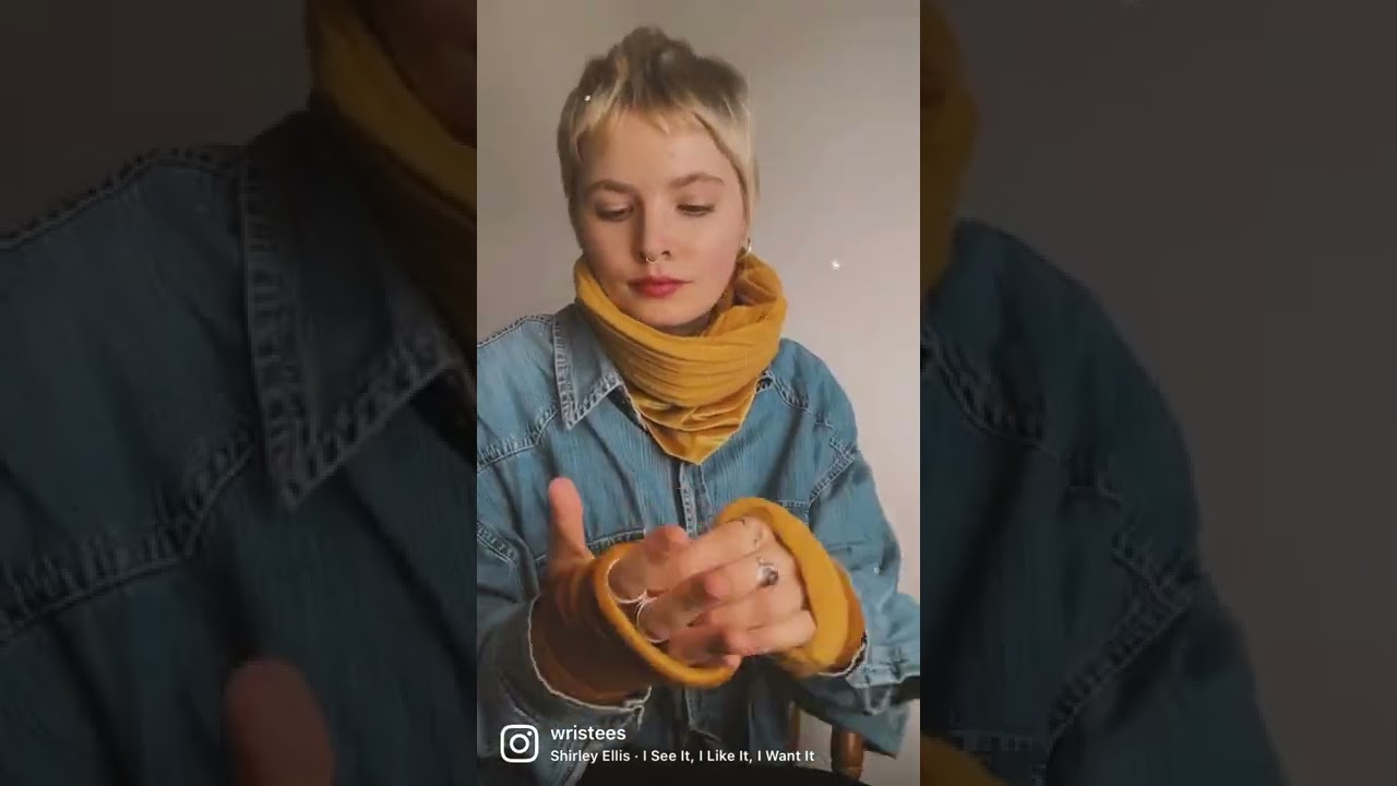 Handmade Yellow Velvet Fingers Gloves Set