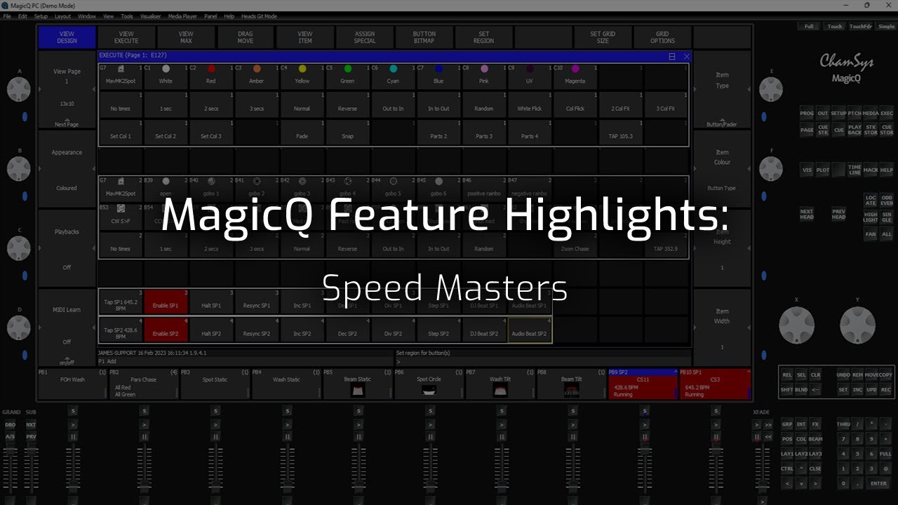 MagicQ Feature Videos: Speed Masters