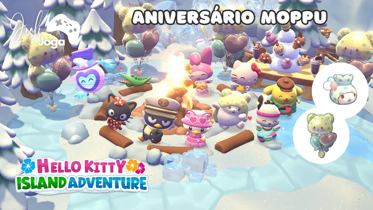 Celebrando o Aniversário de Última Hora do Moppu | Hello Kitty Island Adventure PT-BR