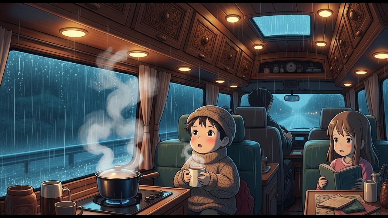 Whispers of Rain on the Balcony  Ghibli-Style Video
