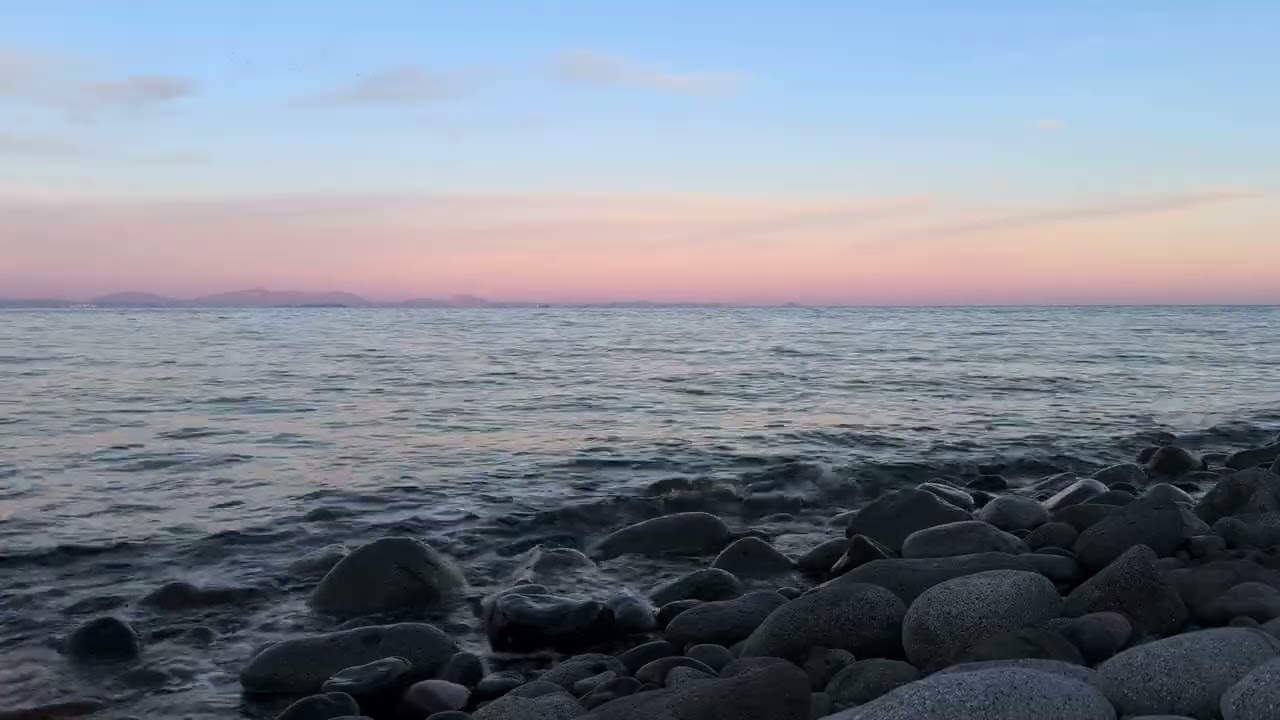 Calm Sea Waves at Sunset 1 Hours | Pure Sea Sounds for Sleep & Relaxation (No Music)