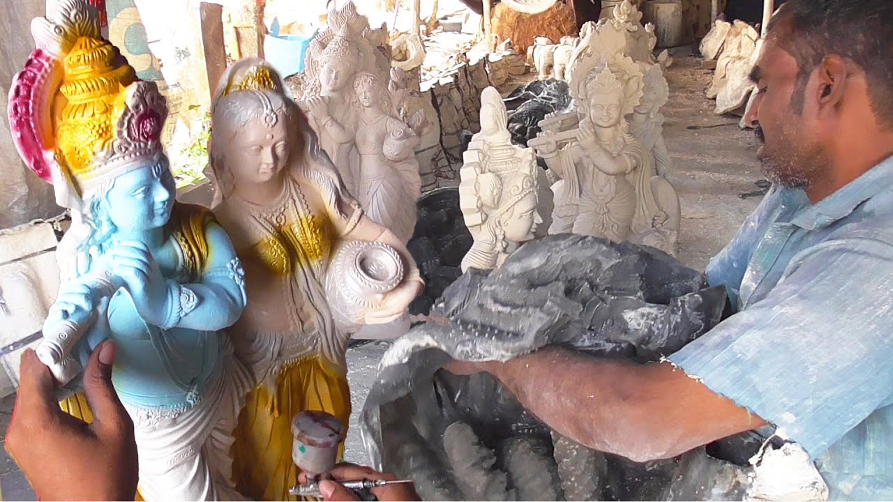 Amazing IDOLS ART Making Process use CLAY Plaster of Paris Craft Ideas in Small Scale IndustrieS