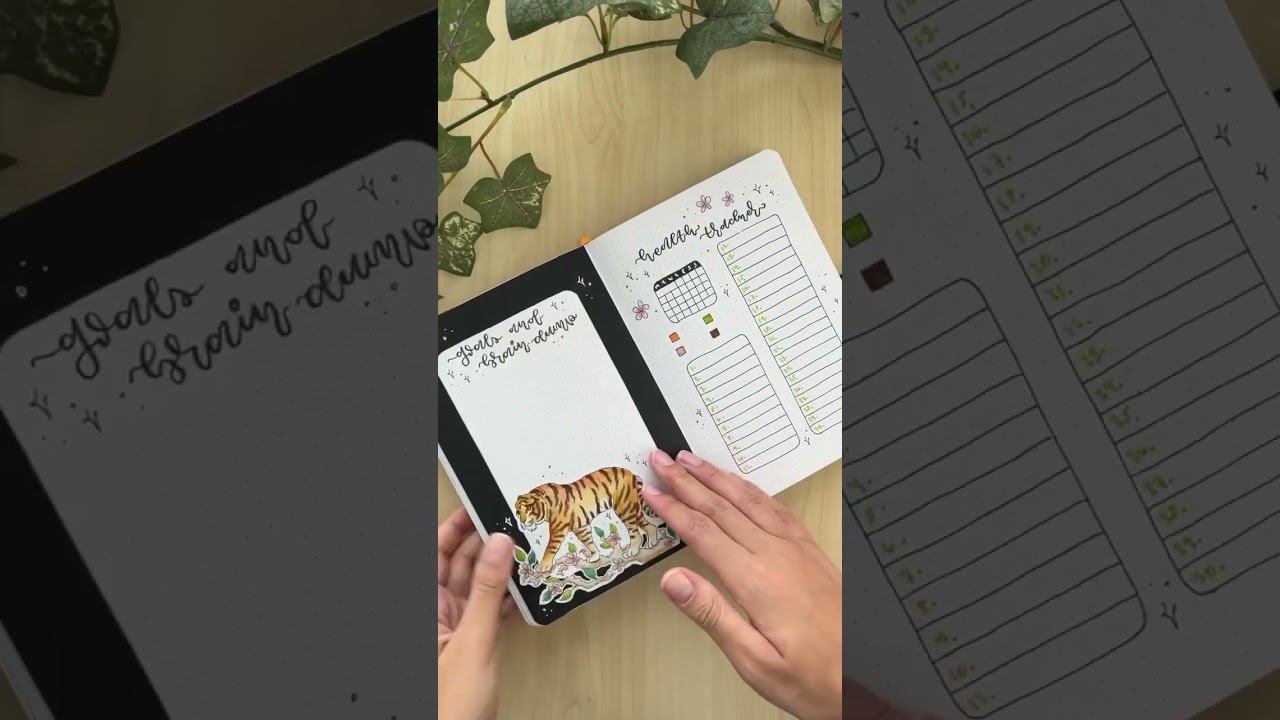 june 2023 bullet journal setup flip through 🐅 june bujo spreads