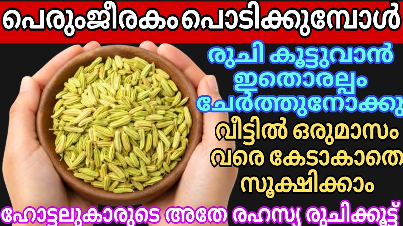 കറി ഏതുമാകട്ടെ പെരുംജീരകം പൊടിക്കുമ്പോൾ ഇങ്ങനെ ചെയ്യു How to Make Homemade Fennel Seeds Powder Tips