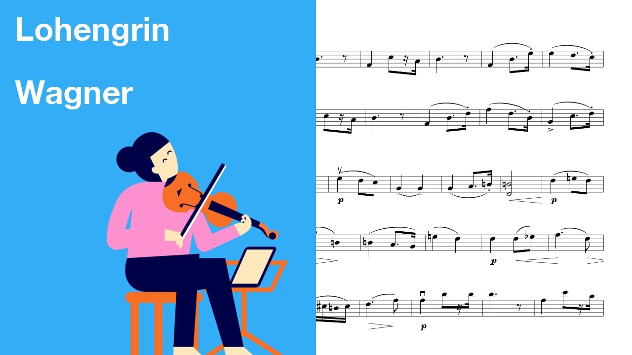 Wagner - Lohengrin WWV 75 - Wedding March (Bridal Chorus) [Violin Sheet Music]