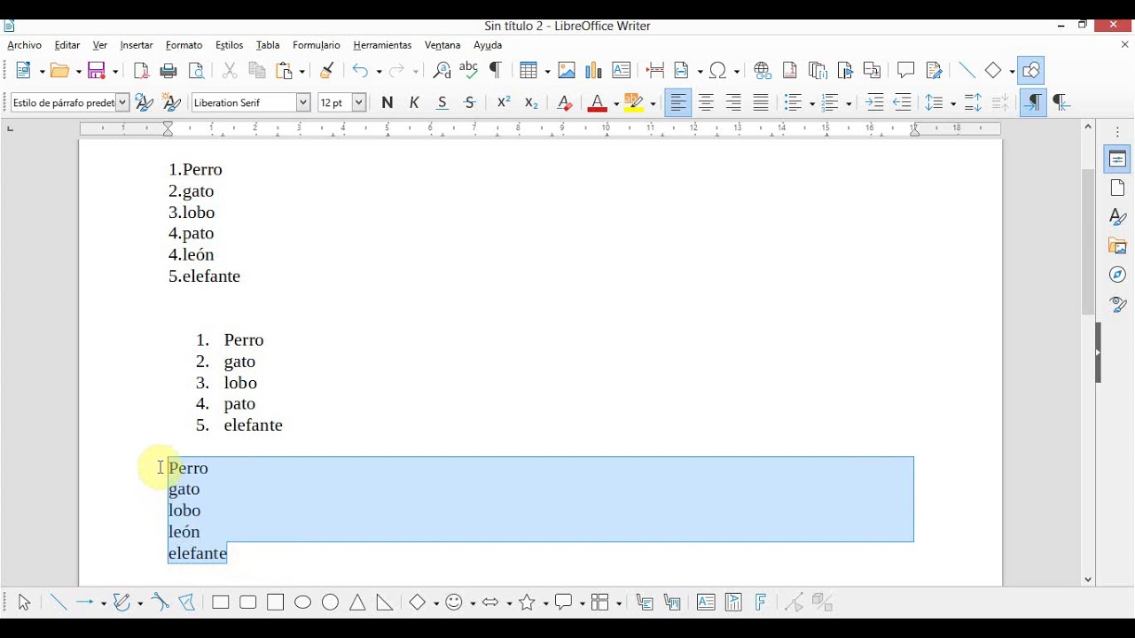 tutorial - libreoffice 7.1.0 - writer numeracion viñetas (7) subniveles viñeta imagen personalizada