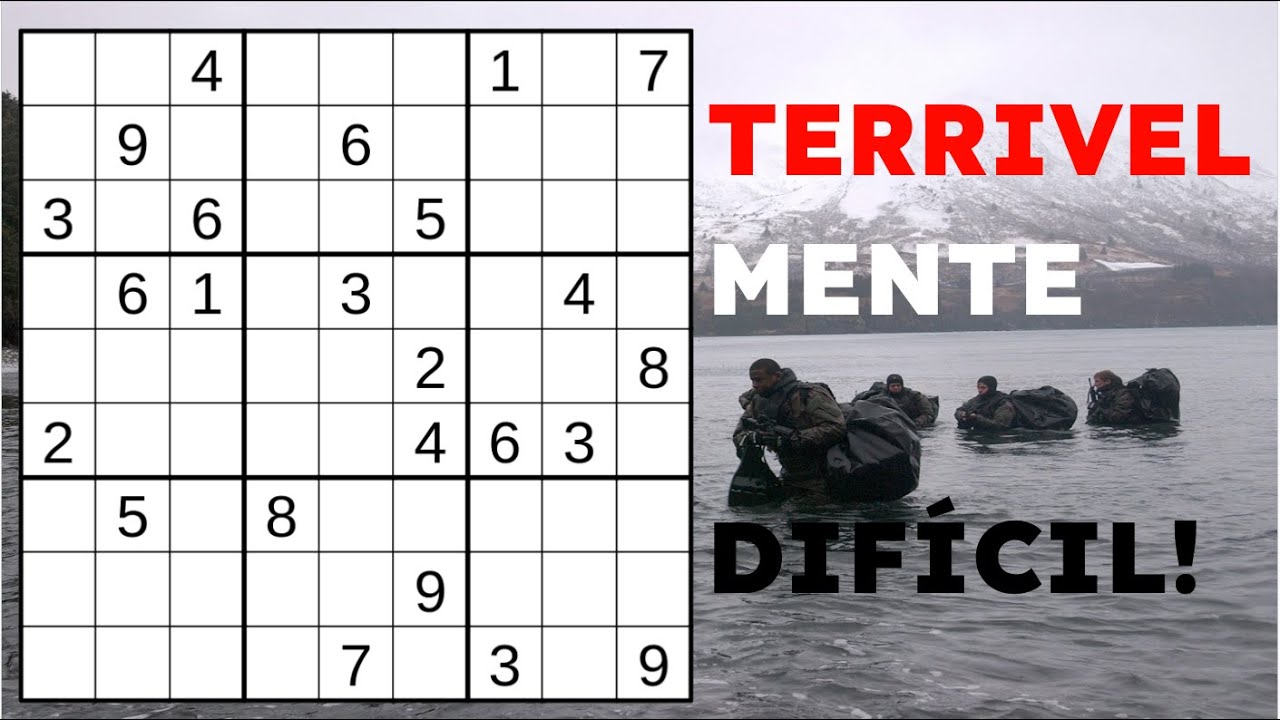 SUDOKU TERRIVELMENTE DIFÍCIL