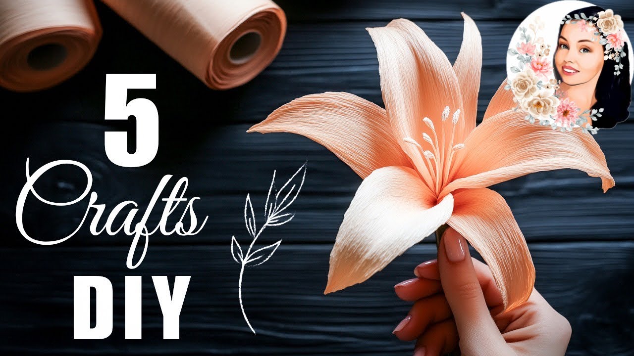 5 IDEAS 💥 Crepe Paper Decoration Ideas Crepe Paper Flowers