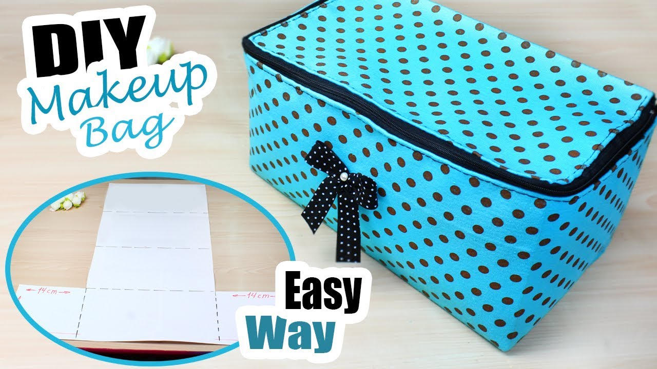 DIY ZIPPER BOX BAG ~ Dotted Cute Fast Making Bag