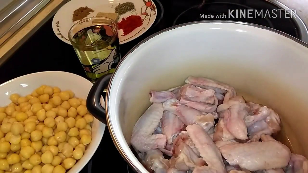 CAZUELA DE GARBANZOS CON ALITAS DE POLLO, FACILÍSIMO Y DELICIOSO