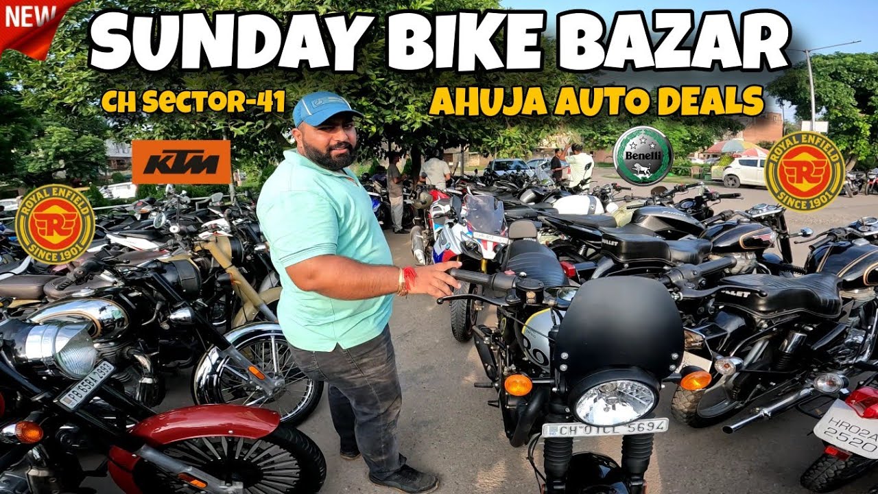 SUNDAY BIKE BAZAR || Bike Market Chandigarh || Second Hand Bike Market In Chandigarh || Sector-41