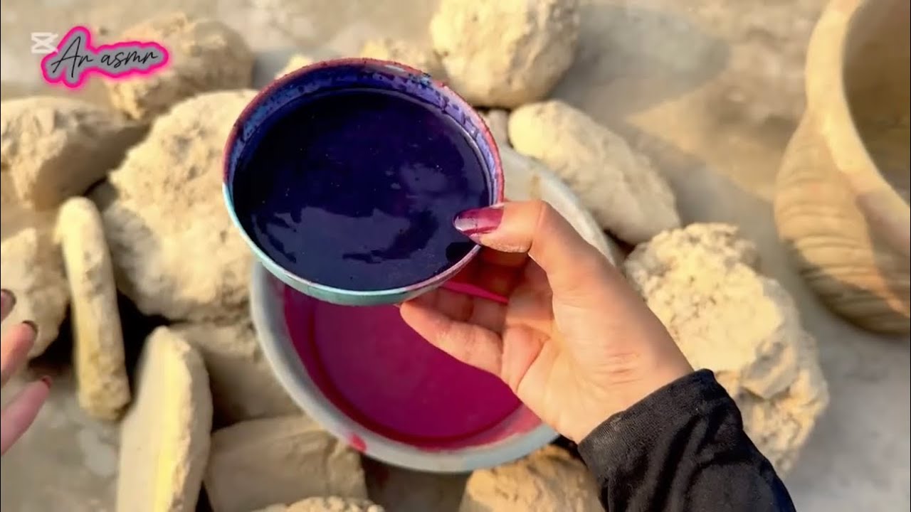 Pure mud dirt with colour paste pouring 🔥super satisfying ❤️🔥