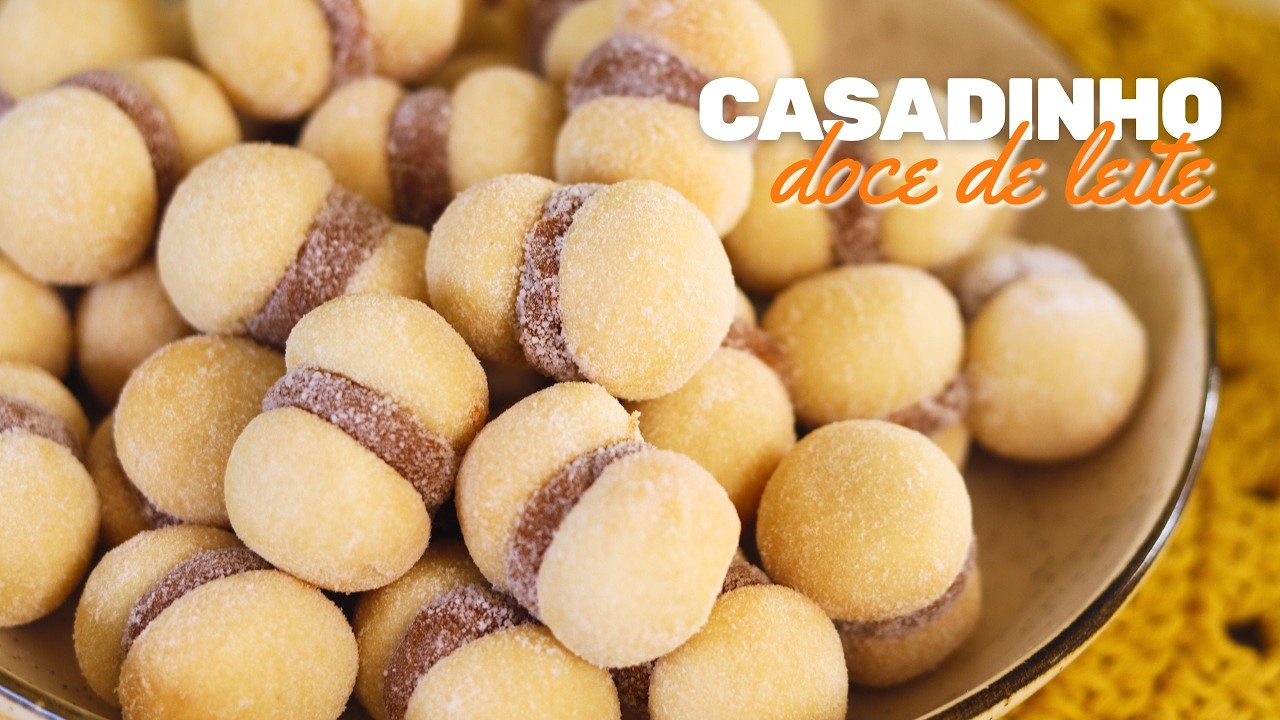 SÓ 4 INGREDIENTES! BISCOITO CASADINHO DE DOCE DE LEITE FÁCIL! – Dika da Naka