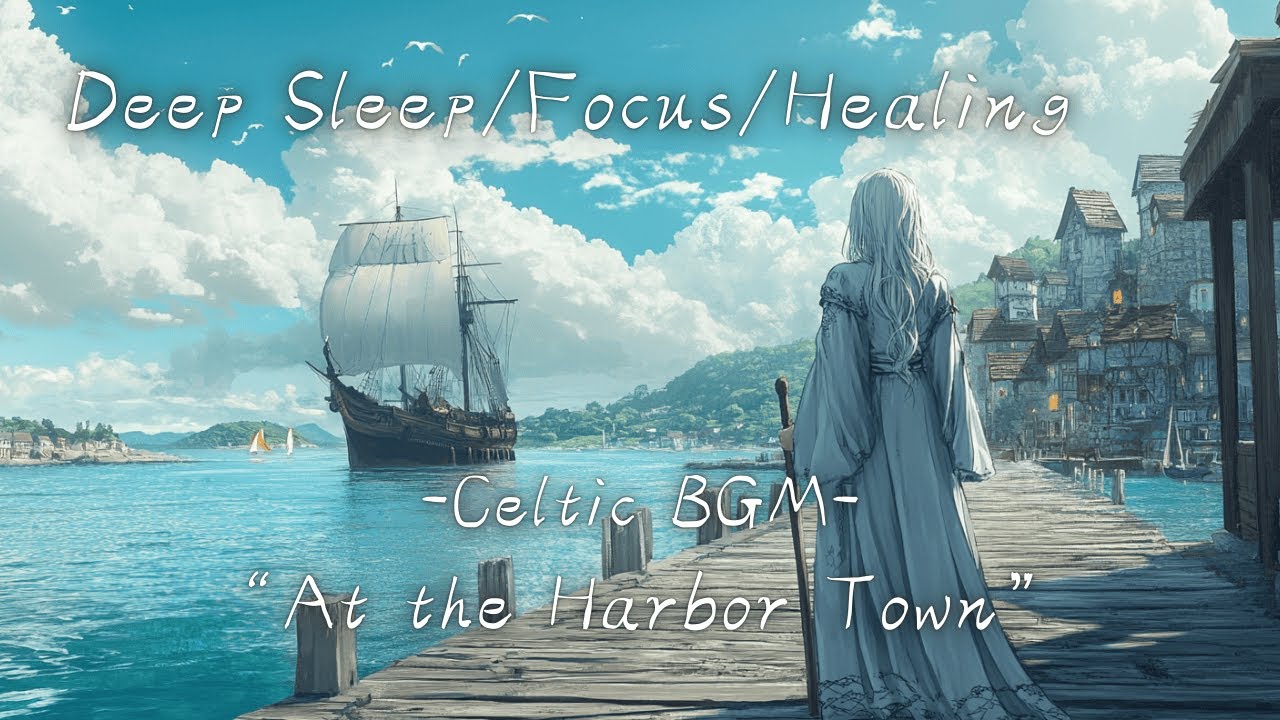 【Chill BGM】“At the Harbor Town” – with Celtic Music for Deep sleep, Focus, Healing Relax