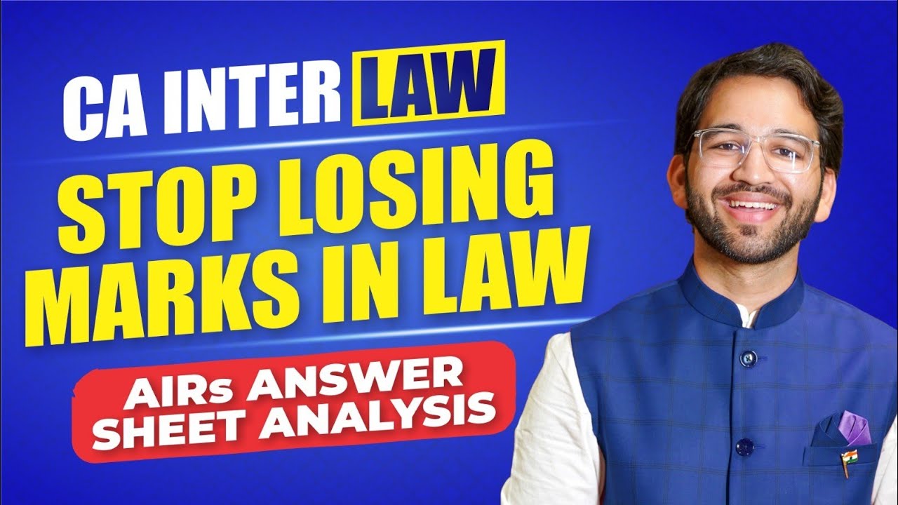 How AIRs Write Law Answers | Top Secrets to Scoring High | CA Inter | CA Shubham Singhal
