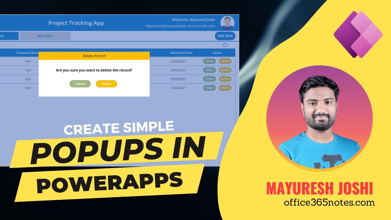 Как создать всплывающее окно или окно оповещения в PowerApps