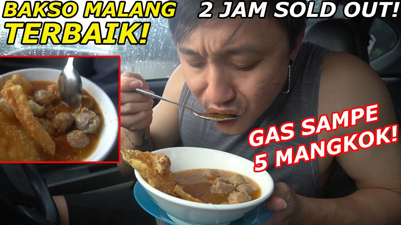 BAKSO MALANG INI BUKA 2 JAM UDAH SOLD OUT! GW GAS AJA LAH 5 MANGKOK! PEDESNYA NAMPOLL! NIKMAT!