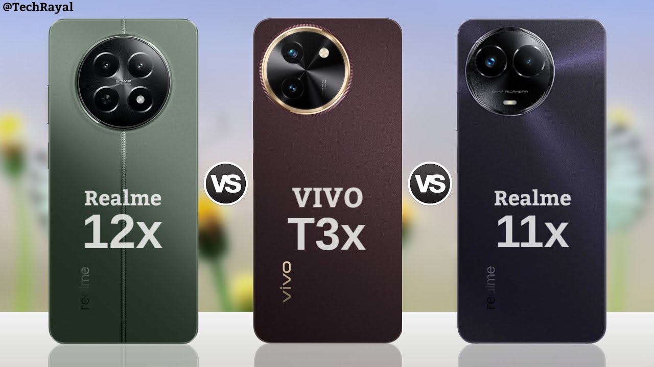 Realme 12x 5g vs Vivo T3x 5g vs Realme 11x 5g || Full Comparison