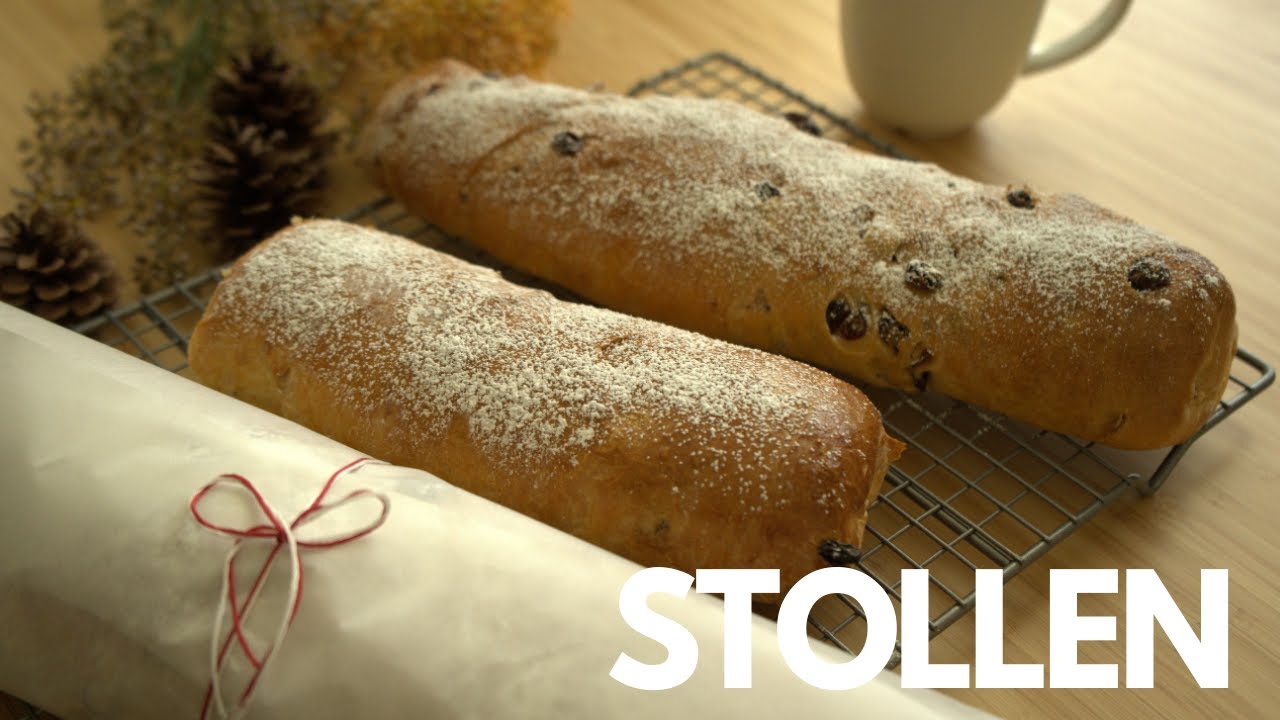 Özel Dolgusuyla Kocaman Kabaran Meşhur Alman Üzümlü Ekmeği Stollen! German Christmas Bread Stollen!