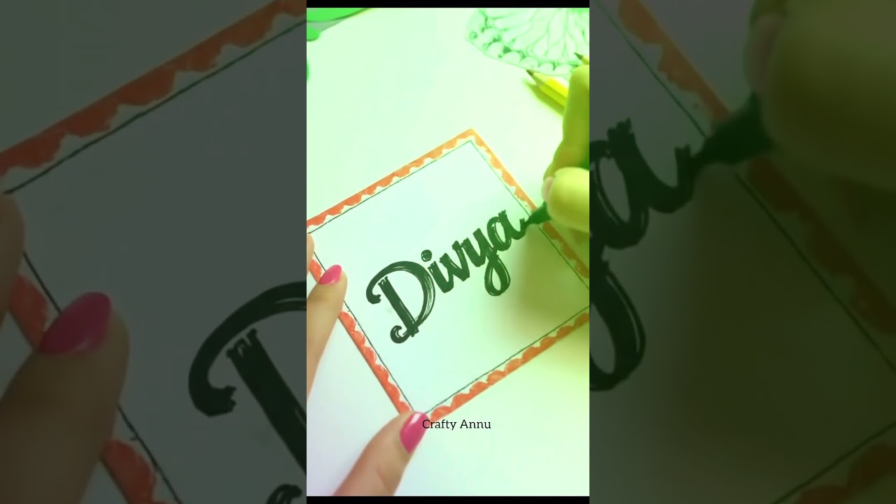 Divya Name Calligraphy🤎✨️ #art #calligraphylattering