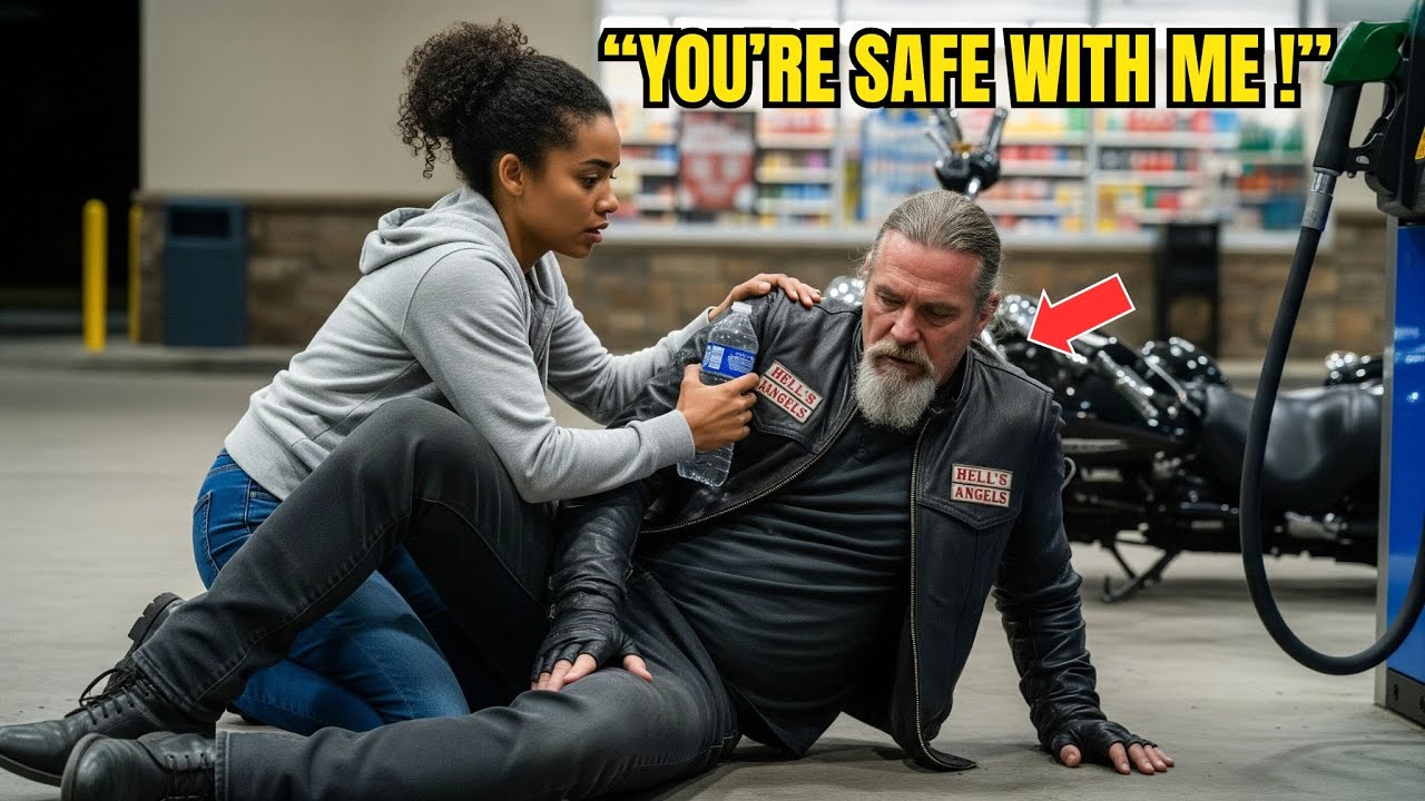 Black Girl Spent Her Last $8 Helping Hell’s Angel — Next Day 100 Bikers Brought a Life-Changing Gift