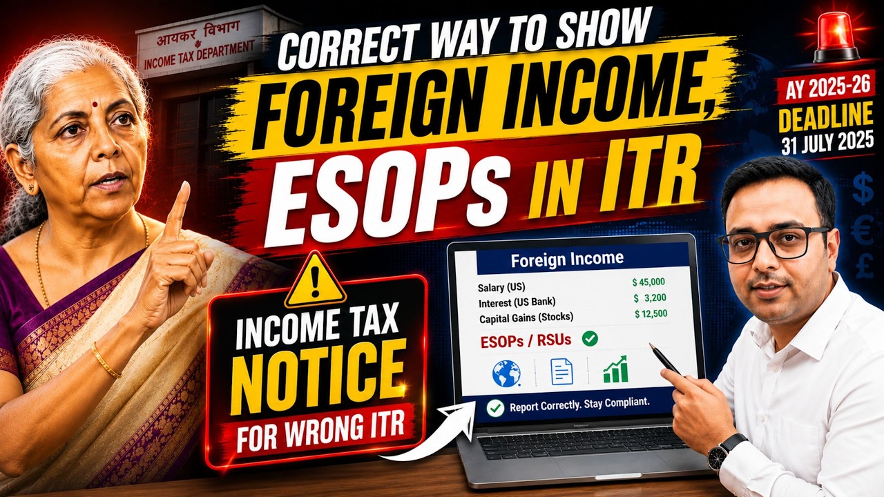 ITR filing with ESOPs and Foreign Assets | Schedule FA, FSI, TR Explained