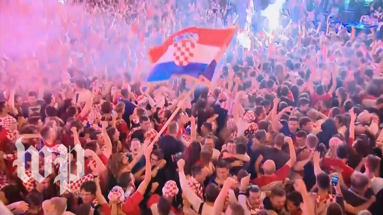 Croatia advanced to its first-ever World Cup final. Watch how fans celebrated.
