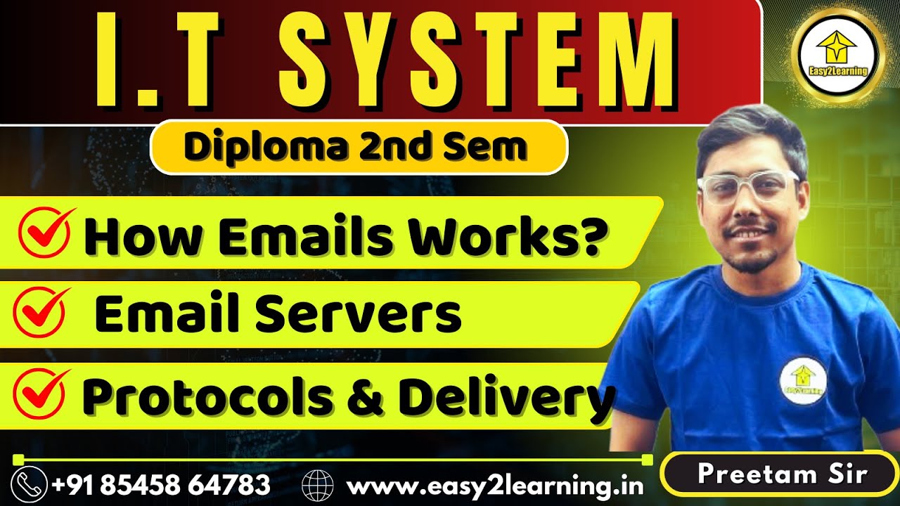 Diploma 2nd Sem |  IT System | How Dose Internet Works , Email Servers  | By Preetam Sir