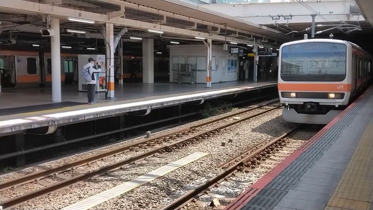 【中央線】立川駅5番線にて むさしの号 八王子行き 発車シーン！！