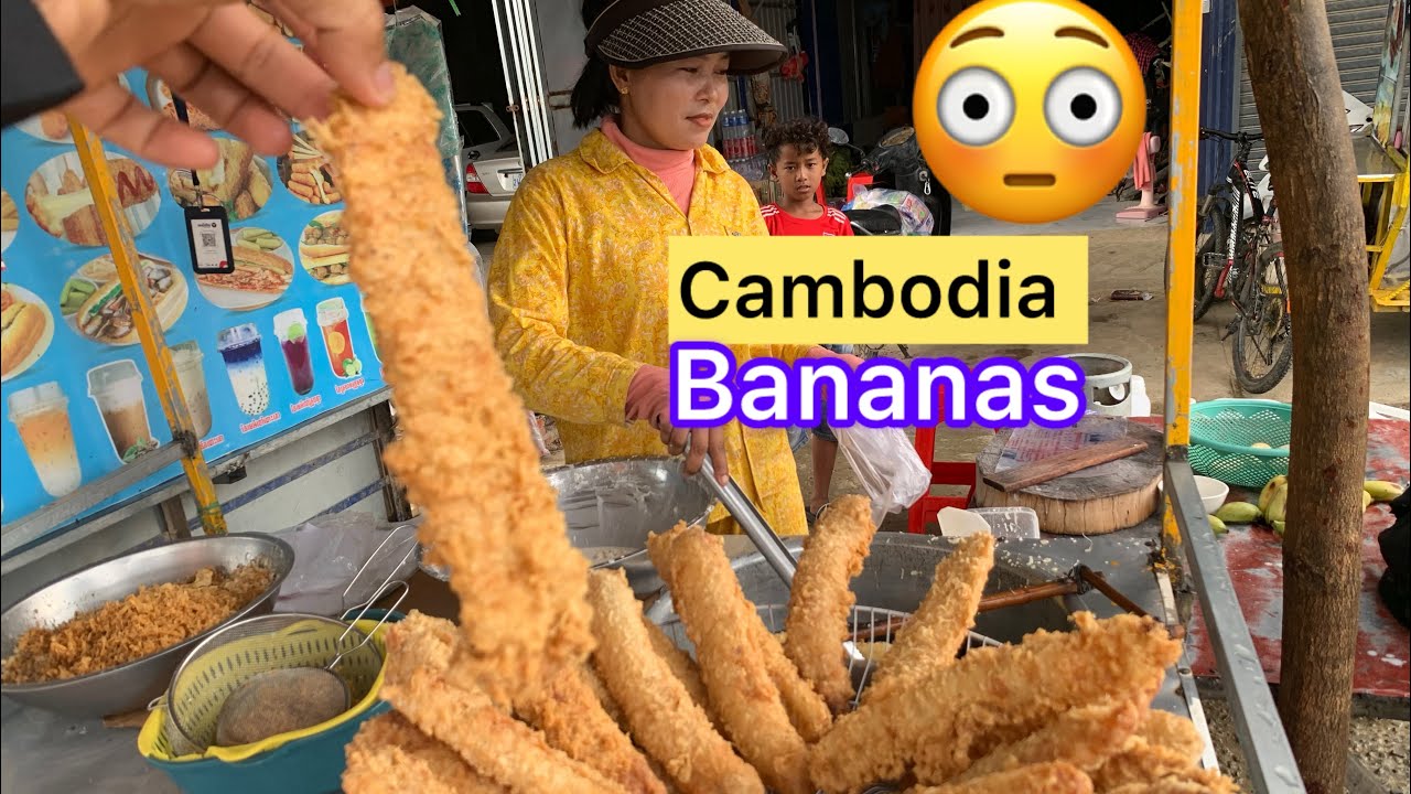 Bananas on the street in Cambodia
