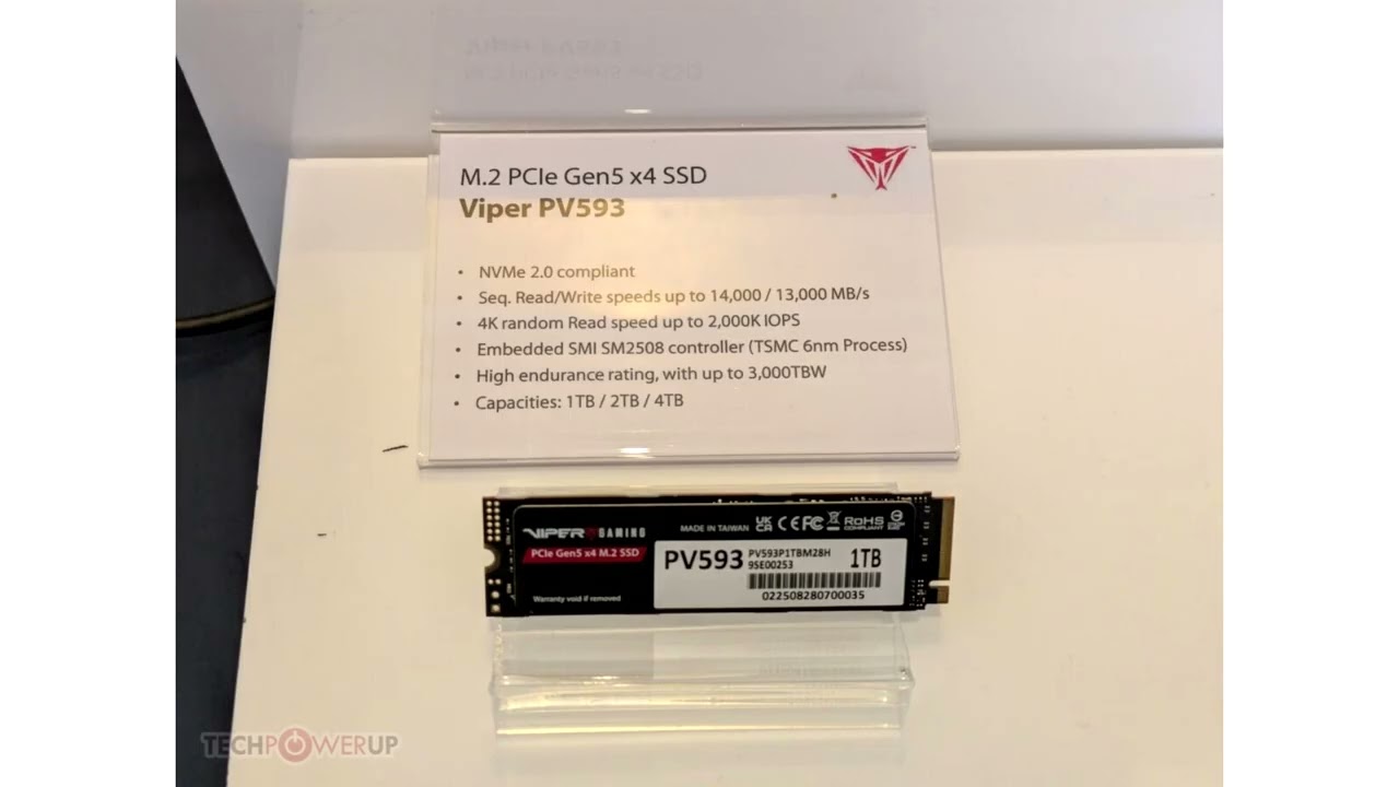 Patriot MemoryがCES 2026に新型SSDを発表、世界最速のDRAMレスSSDも