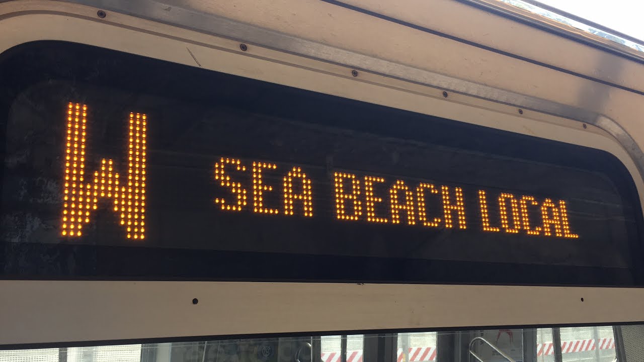BMT Sea Beach Line: (N) and (W) Local Trains @ Gravesend-86th Street (R68A, R160)