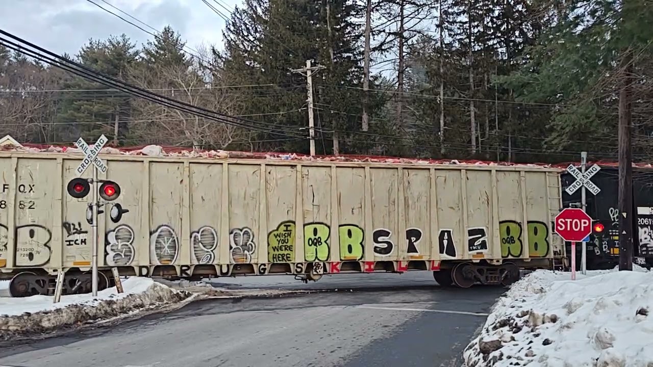 CSX Local Freight Train Clinton MA Water St